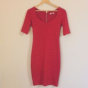 Bisou Bisou red stretch cocktail dress